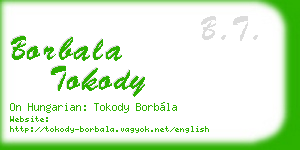 borbala tokody business card